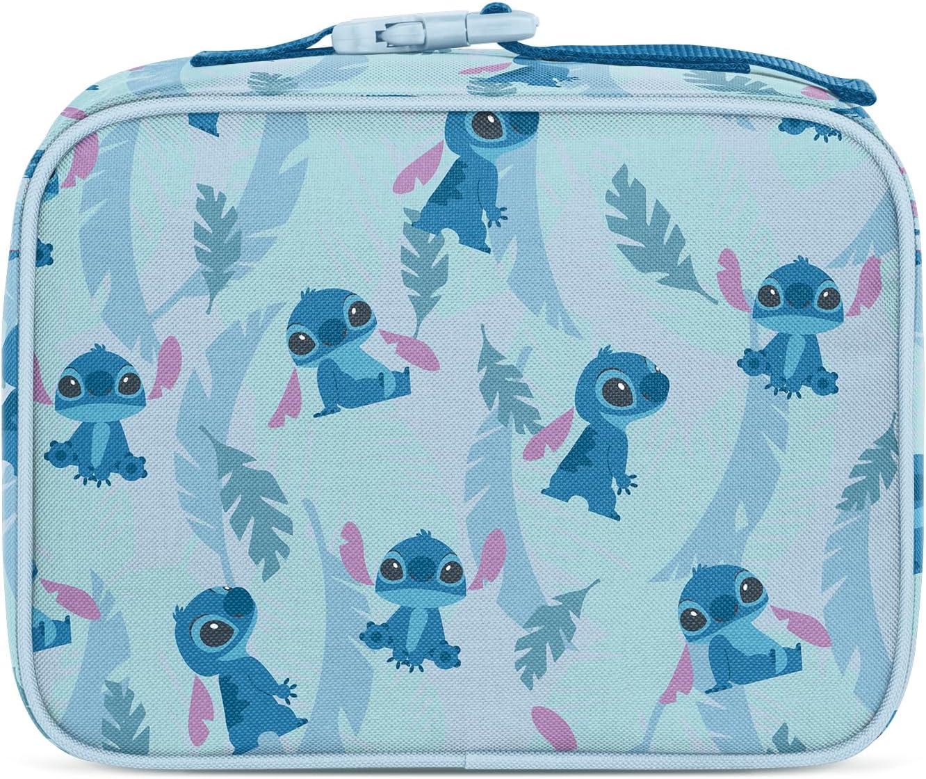 imageSimple Modern Bluey Kids Lunch Box for Toddler Reusable Insulated Bag for Girls Meal Containers for School with Exterior and Interior Pockets Hadley Collection Bluey SkyDisney Tropical Stitch