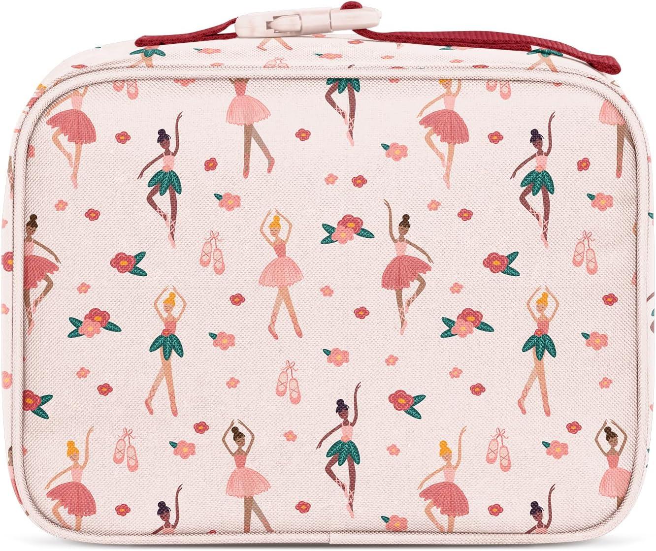 imageSimple Modern Bluey Kids Lunch Box for Toddler Reusable Insulated Bag for Girls Meal Containers for School with Exterior and Interior Pockets Hadley Collection Bluey SkyPink Ballerina