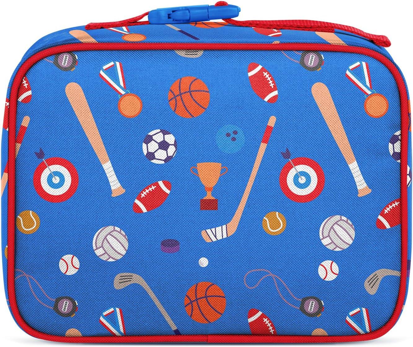 imageSimple Modern Bluey Kids Lunch Box for Toddler Reusable Insulated Bag for Girls Meal Containers for School with Exterior and Interior Pockets Hadley Collection Bluey SkySports Balls