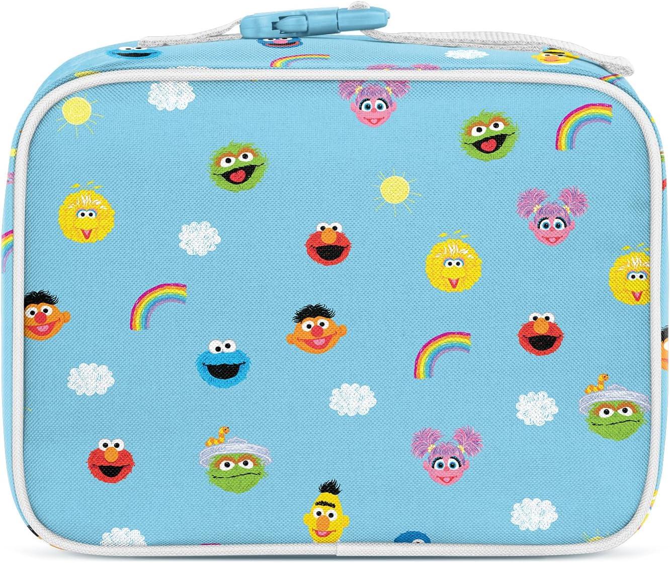 imageSimple Modern Bluey Kids Lunch Box for Toddler Reusable Insulated Bag for Girls Meal Containers for School with Exterior and Interior Pockets Hadley Collection Bluey SkySesame Street Pals