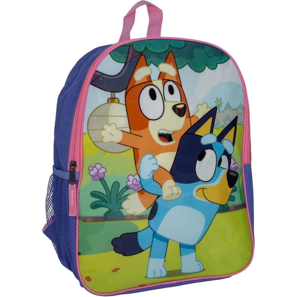 imageAI ACCESSORY INNOVATIONS Bluey amp Bingo Kids Backpack Elementary School Girls Book Bag with Padded Straps PurpleBluey