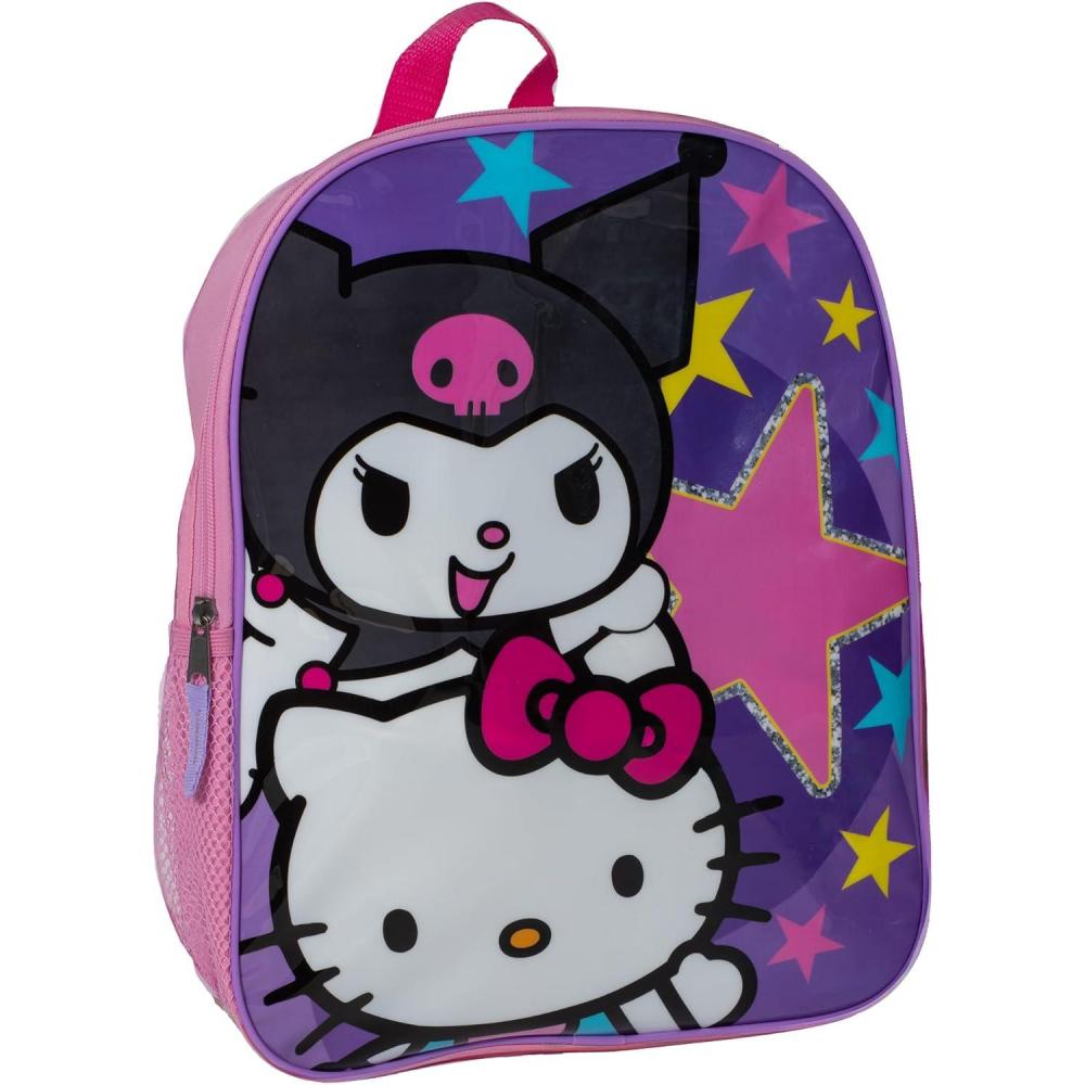 imageAI ACCESSORY INNOVATIONS Bluey amp Bingo Kids Backpack Elementary School Girls Book Bag with Padded Straps PurpleHello Kitty and Kuromi