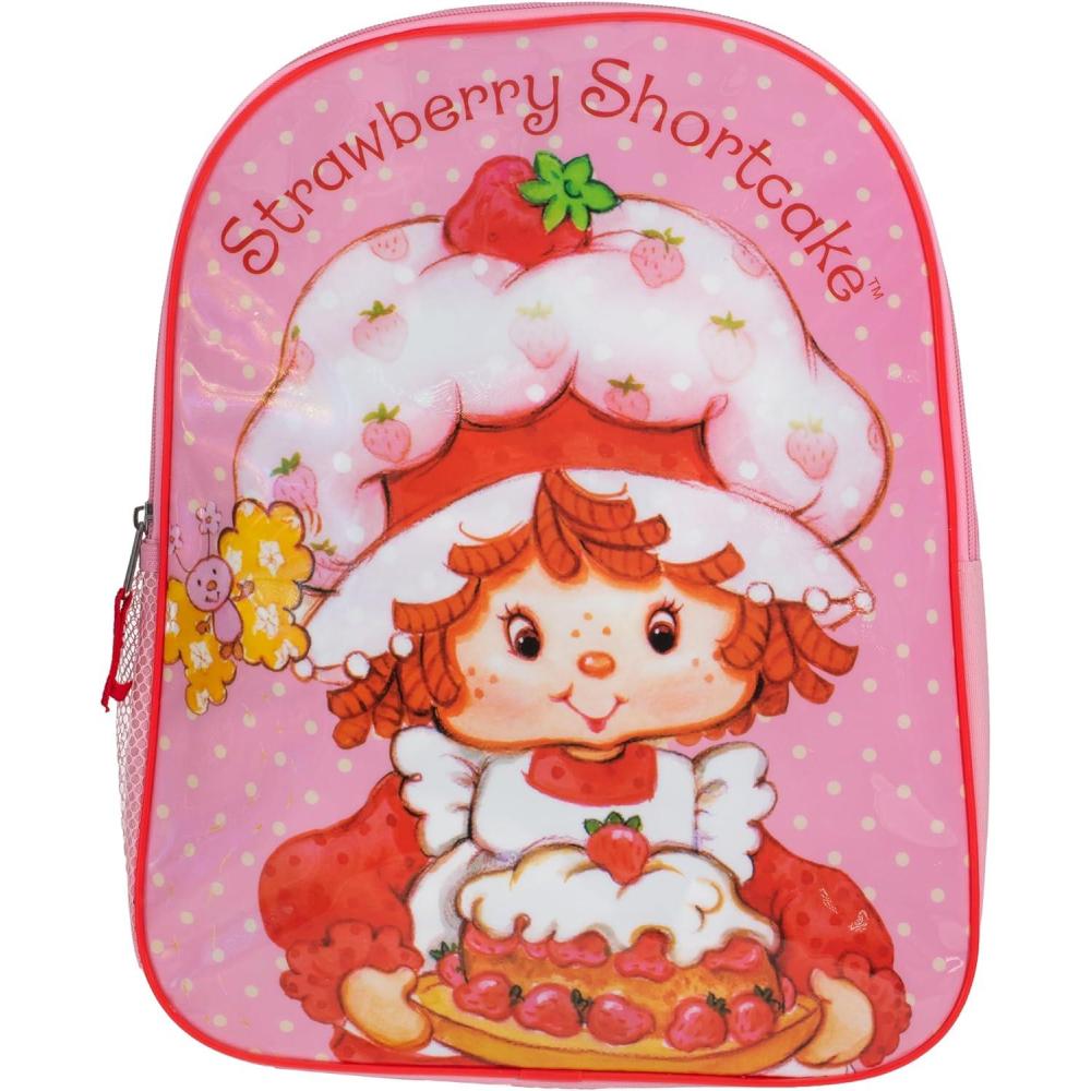 imageAI ACCESSORY INNOVATIONS Bluey amp Bingo Kids Backpack Elementary School Girls Book Bag with Padded Straps PurpleStrawberry Shortcake