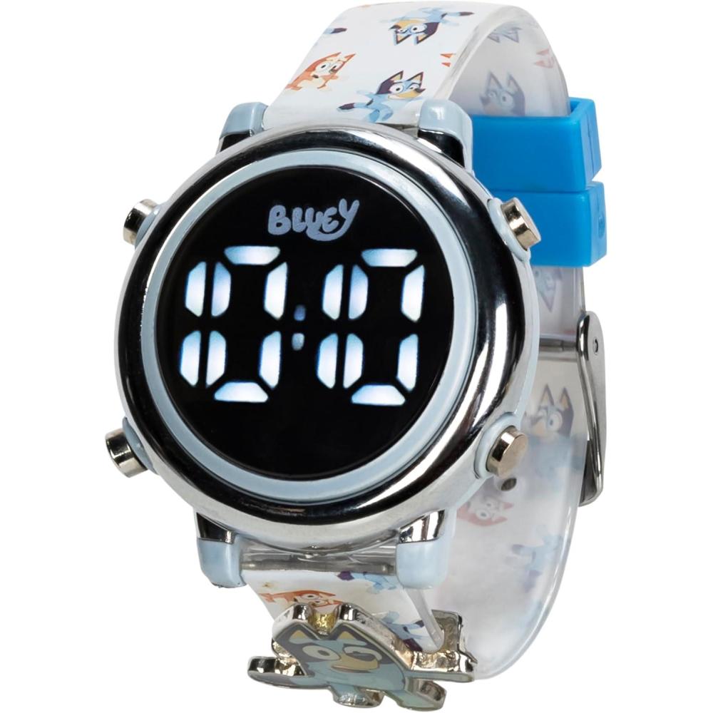 imageBluey Digital Watch for Kids with LightUp Screen and Silicone Strap Featuring Bluey and Friends Easy Time Display Fun for Boys and Girls Fits Wrists 55 to 8