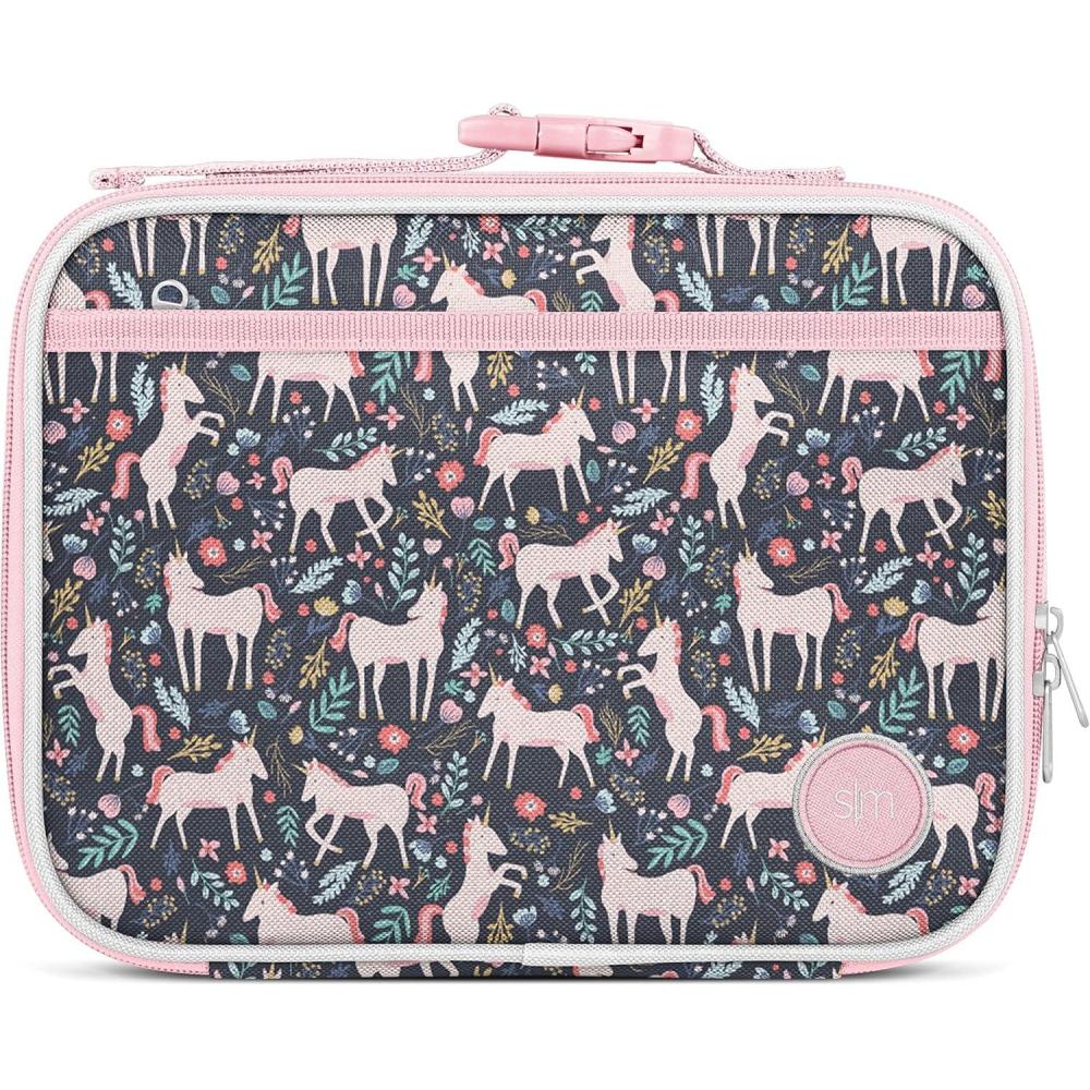 imageSimple Modern Bluey Kids Lunch Box for Toddler  Reusable Insulated Bag for Girls  Meal Containers for School with Exterior and Interior Pockets  Hadley Collection  Bluey Sky Unicorn Fields