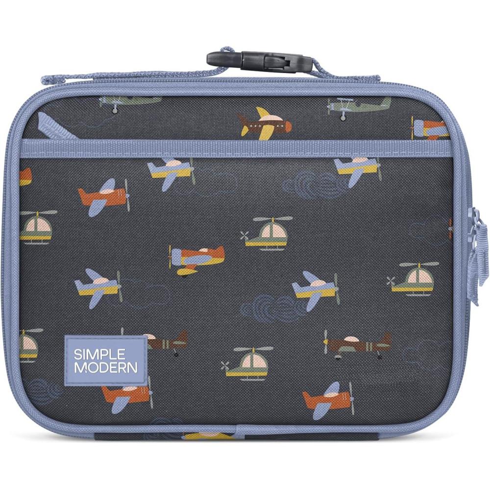 imageSimple Modern Bluey Kids Lunch Box for Toddler  Reusable Insulated Bag for Girls  Meal Containers for School with Exterior and Interior Pockets  Hadley Collection  Bluey SkyWheels Up
