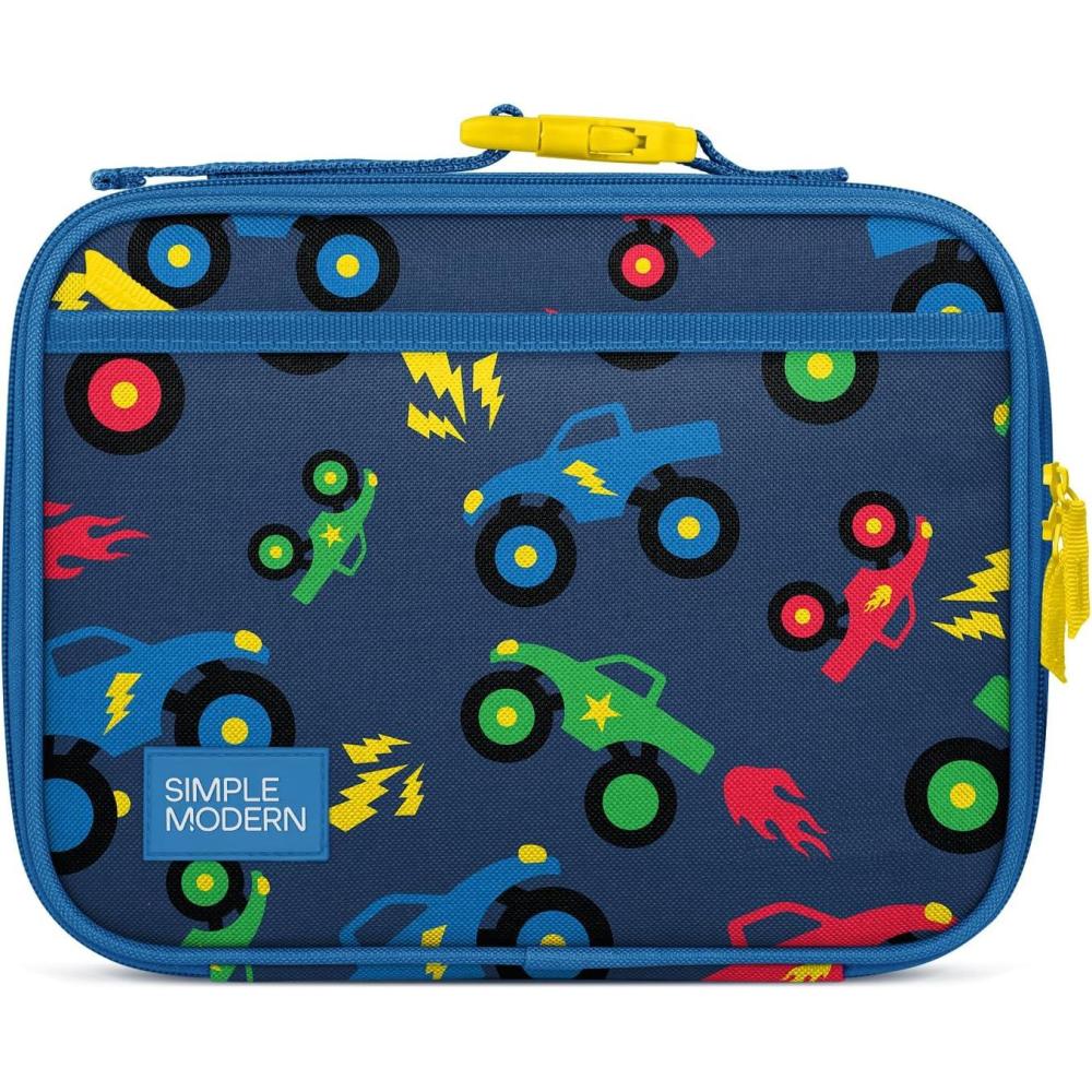 imageSimple Modern Bluey Kids Lunch Box for Toddler  Reusable Insulated Bag for Girls  Meal Containers for School with Exterior and Interior Pockets  Hadley Collection  Bluey SkyMonster Truck Rally