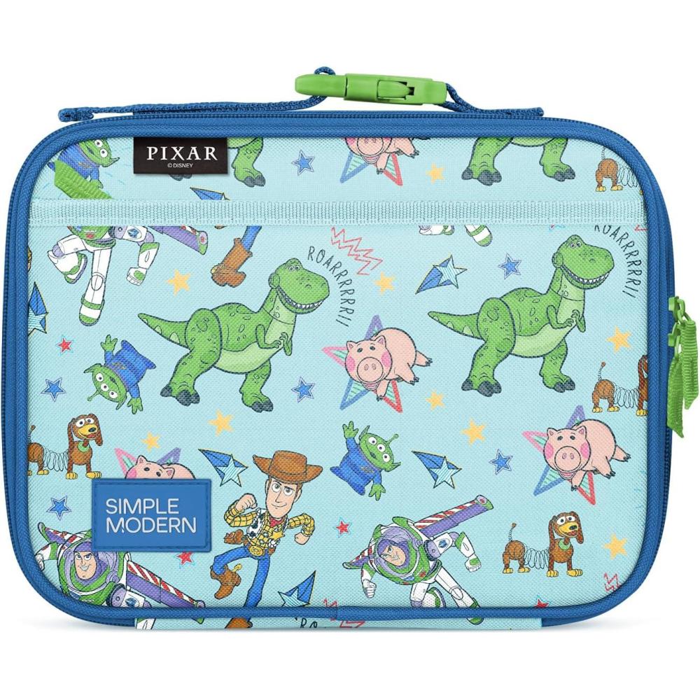 imageSimple Modern Bluey Kids Lunch Box for Toddler Reusable Insulated Bag for Girls Meal Containers for School with Exterior and Interior Pockets Hadley Collection Bluey SkyDisney Buzz and Woody Adventures