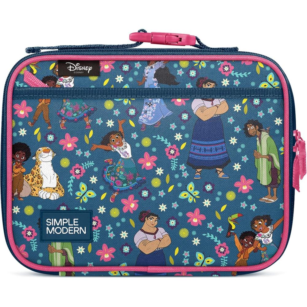 imageSimple Modern Bluey Kids Lunch Box for Toddler Reusable Insulated Bag for Girls Meal Containers for School with Exterior and Interior Pockets Hadley Collection Bluey SkyDisney Encanto