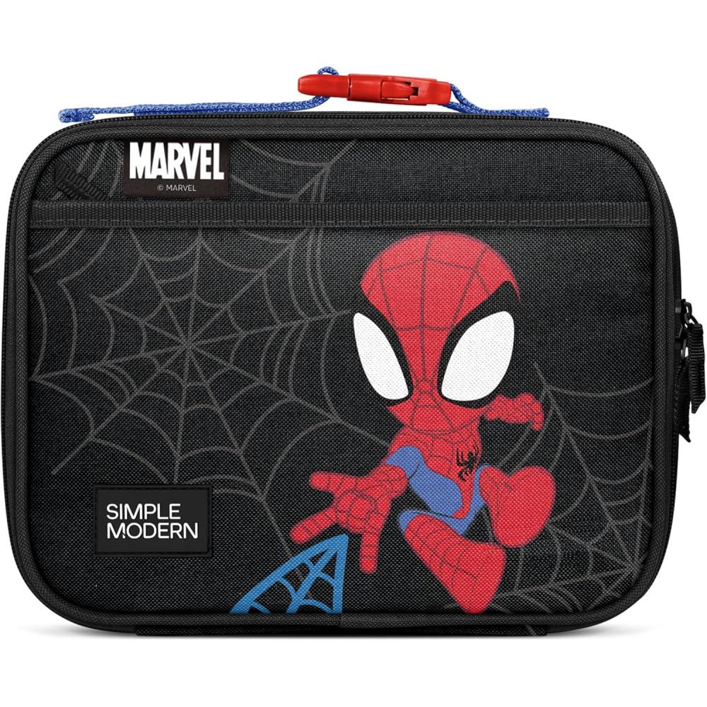 imageSimple Modern Bluey Kids Lunch Box for Toddler Reusable Insulated Bag for Girls Meal Containers for School with Exterior and Interior Pockets Hadley Collection Bluey SkyMarvel Spidey Kid