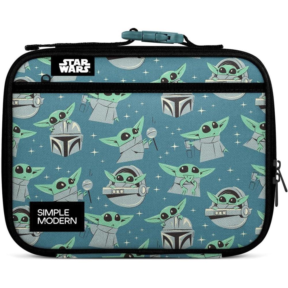 imageSimple Modern Bluey Kids Lunch Box for Toddler Reusable Insulated Bag for Girls Meal Containers for School with Exterior and Interior Pockets Hadley Collection Bluey SkyStar Wars Grogu Doodle