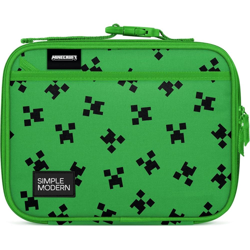 imageSimple Modern Bluey Kids Lunch Box for Toddler  Reusable Insulated Bag for Girls  Meal Containers for School with Exterior and Interior Pockets  Hadley Collection  Bluey SkyMinecraft Creeper
