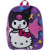 AI ACCESSORY INNOVATIONS Bluey & Bingo Kids Backpack, Elementary School Girls Book Bag with Padded Straps, Purple(Hello Kitty and Kuromi)