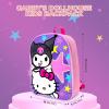 AI ACCESSORY INNOVATIONS Bluey & Bingo Kids Backpack, Elementary School Girls Book Bag with Padded Straps, Purple(Hello Kitty and Kuromi)