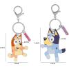 Bingo and Bluey Backpack Keychain Charm 2-Pack Official License, Enamel-Plated Bluey Bag Charms,