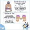 Bluey Bandit and Chilli Toddler Hat with Winter Mittens for Kids – Warm Winter Hat for Toddler with Kids Mittens Blue Grey(Pink Purple)