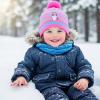 Bluey Bandit and Chilli Toddler Hat with Winter Mittens for Kids – Warm Winter Hat for Toddler with Kids Mittens Blue Grey(Red Lightning Mcqueen)