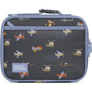 Simple Modern Bluey Kids Lunch Box for Toddler | Reusable Insulated Bag for Girls | Meal Containers for School with Exterior and Interior Pockets | Hadley Collection | Bluey Sky(-Wheels Up)