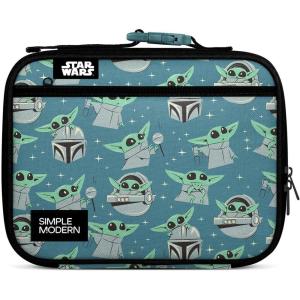 Simple Modern Bluey Kids Lunch Box for Toddler | Reusable Insulated Bag for Girls | Meal Containers for School with Exterior and Interior Pockets | Hadley Collection | Bluey Sky(Star Wars: Grogu Doodle)