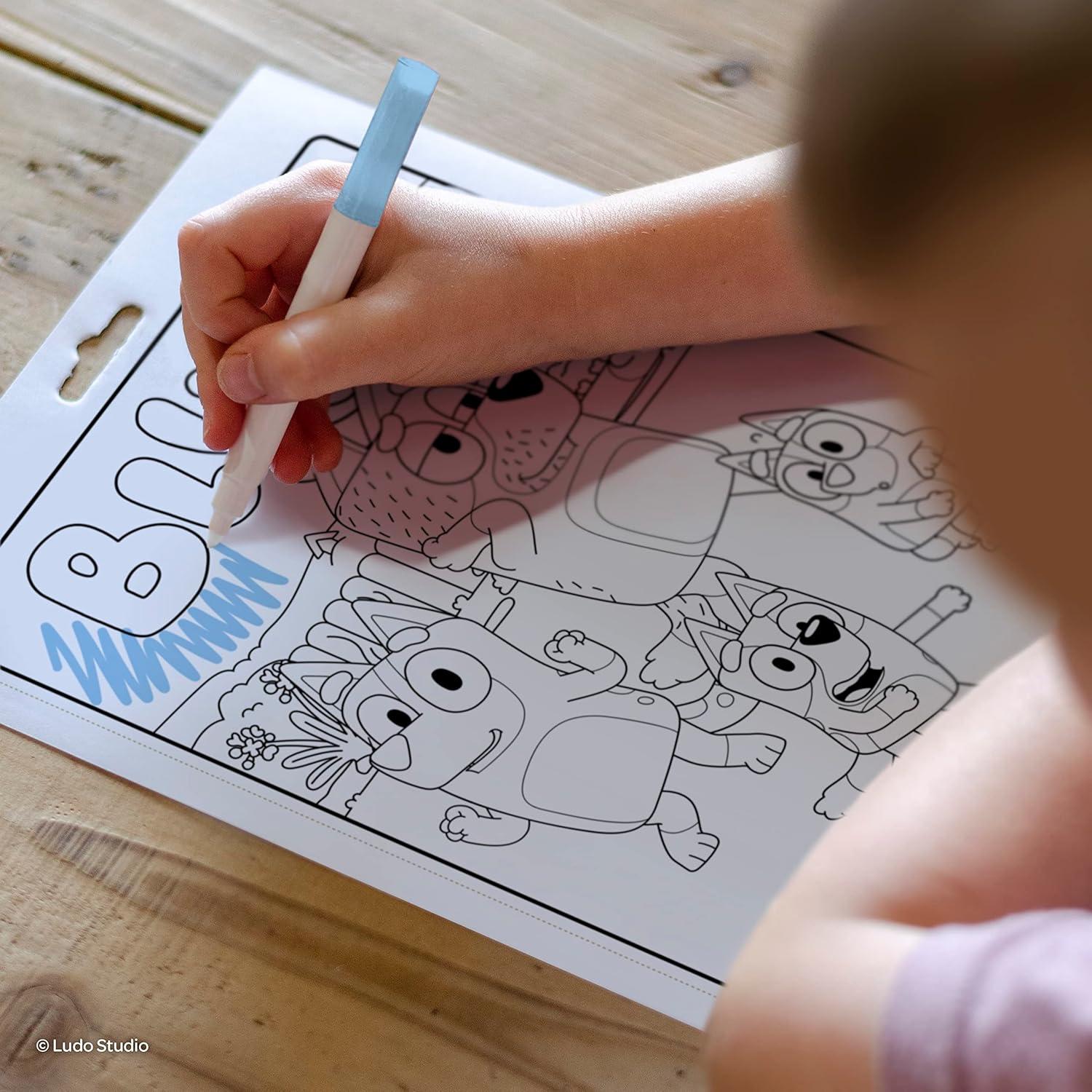 imageBluey 16 Page Imagine Ink Coloring Book with 6 Mini Mess Free Markers 57851