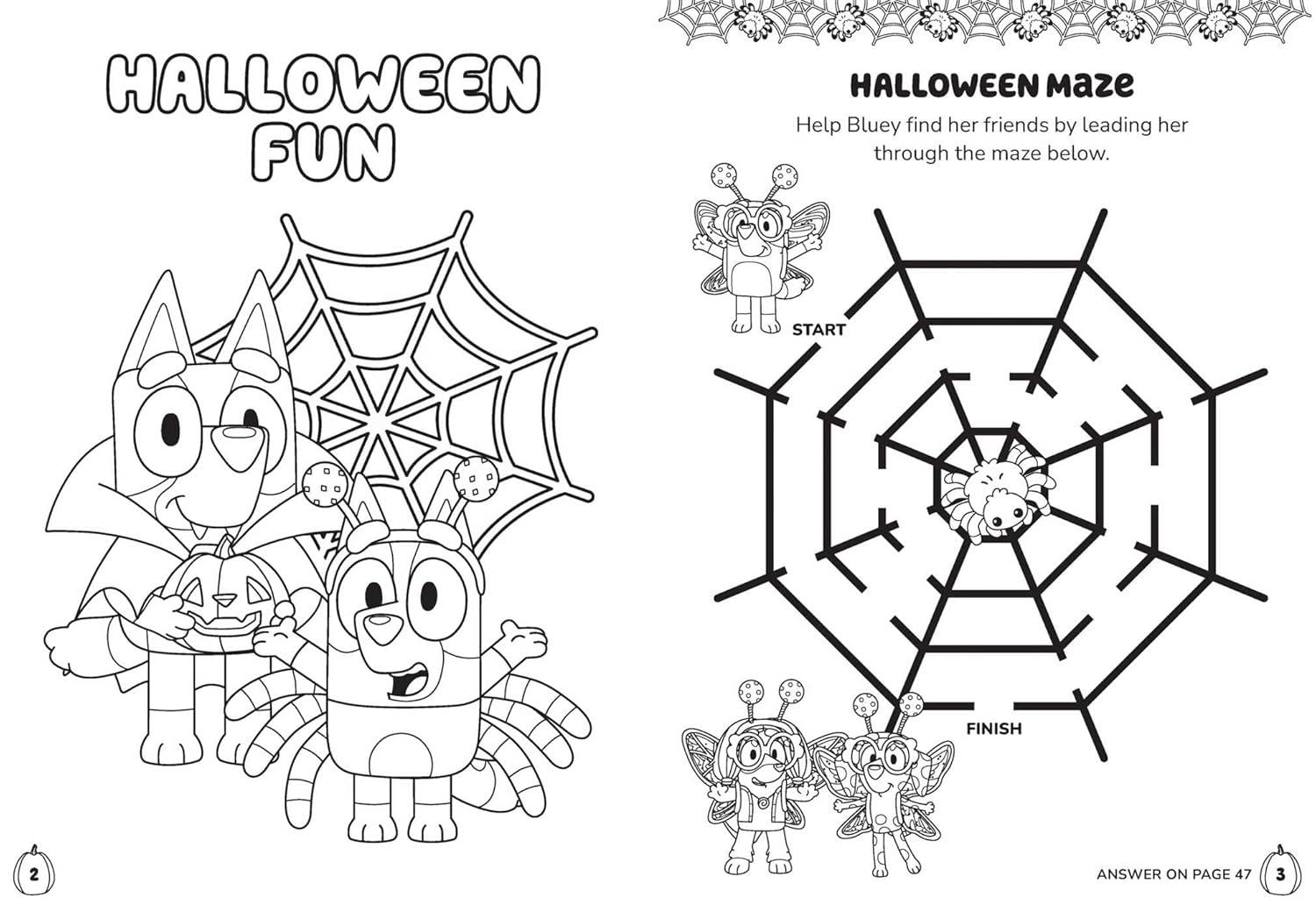 imageBluey Colortivity Happy Halloween Color amp Activity with Crayons
