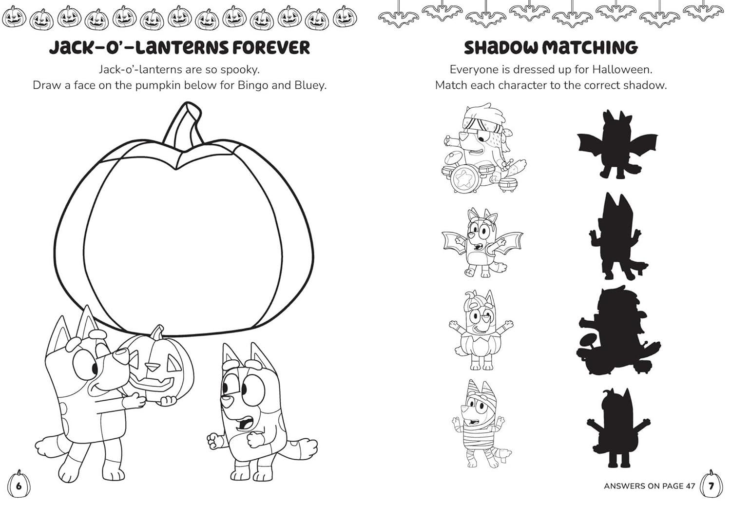 imageBluey Colortivity Happy Halloween Color amp Activity with Crayons