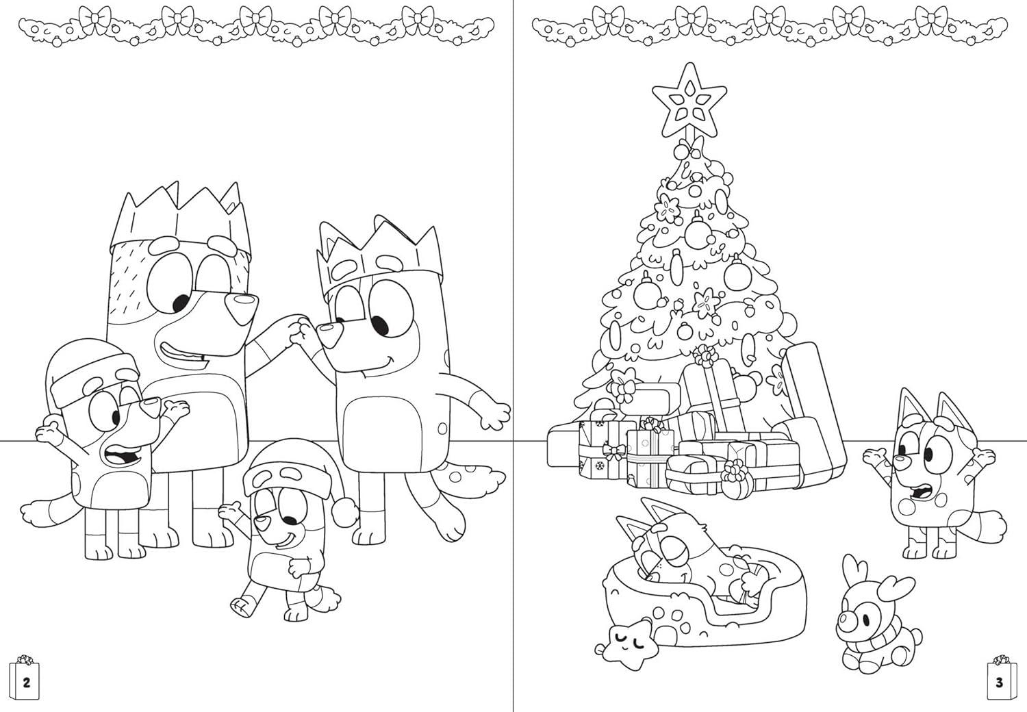 imageBluey Colortivity Hooray Christmas Color amp Activity with Twistable Crayons