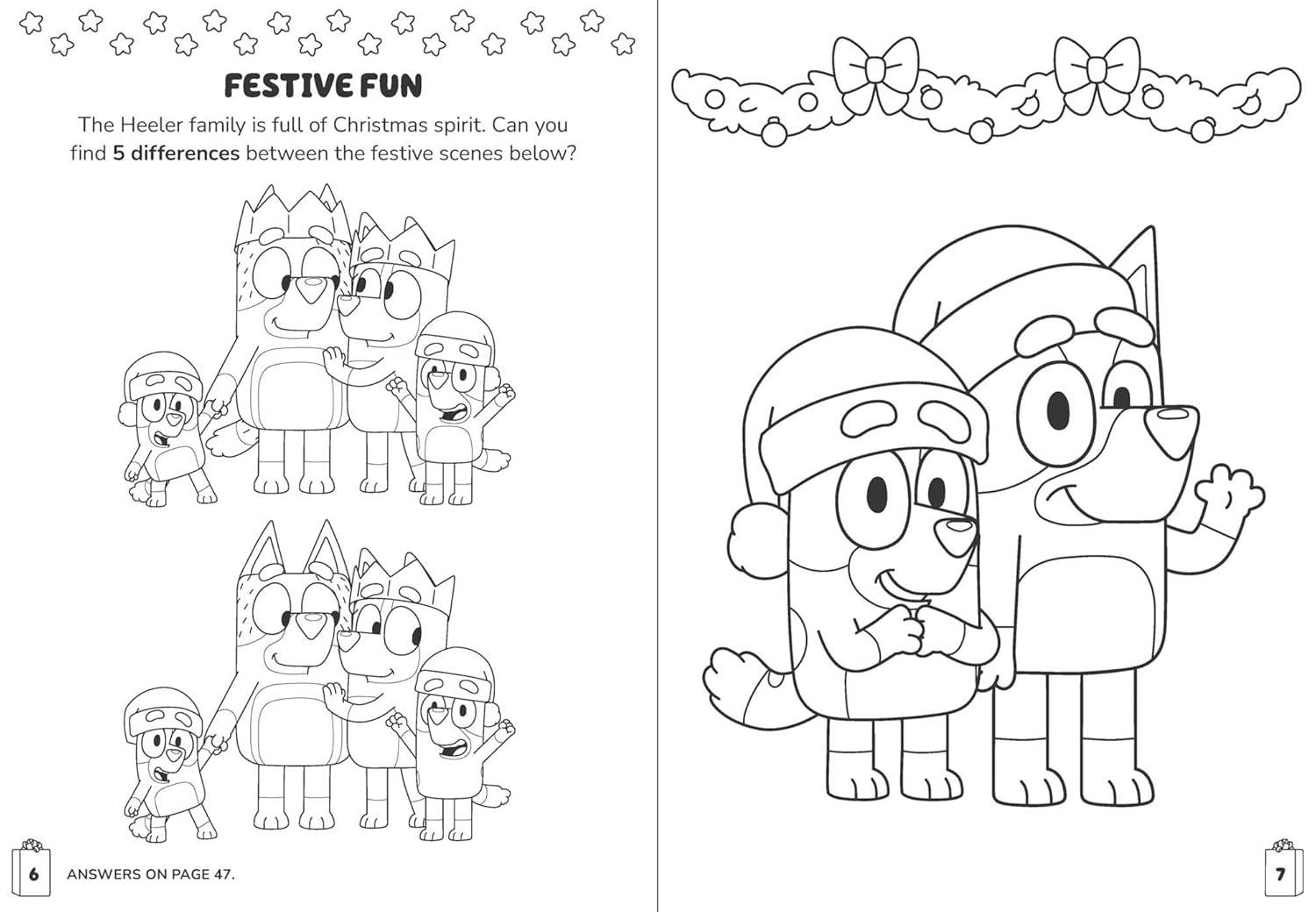 imageBluey Colortivity Hooray Christmas Color amp Activity with Twistable Crayons