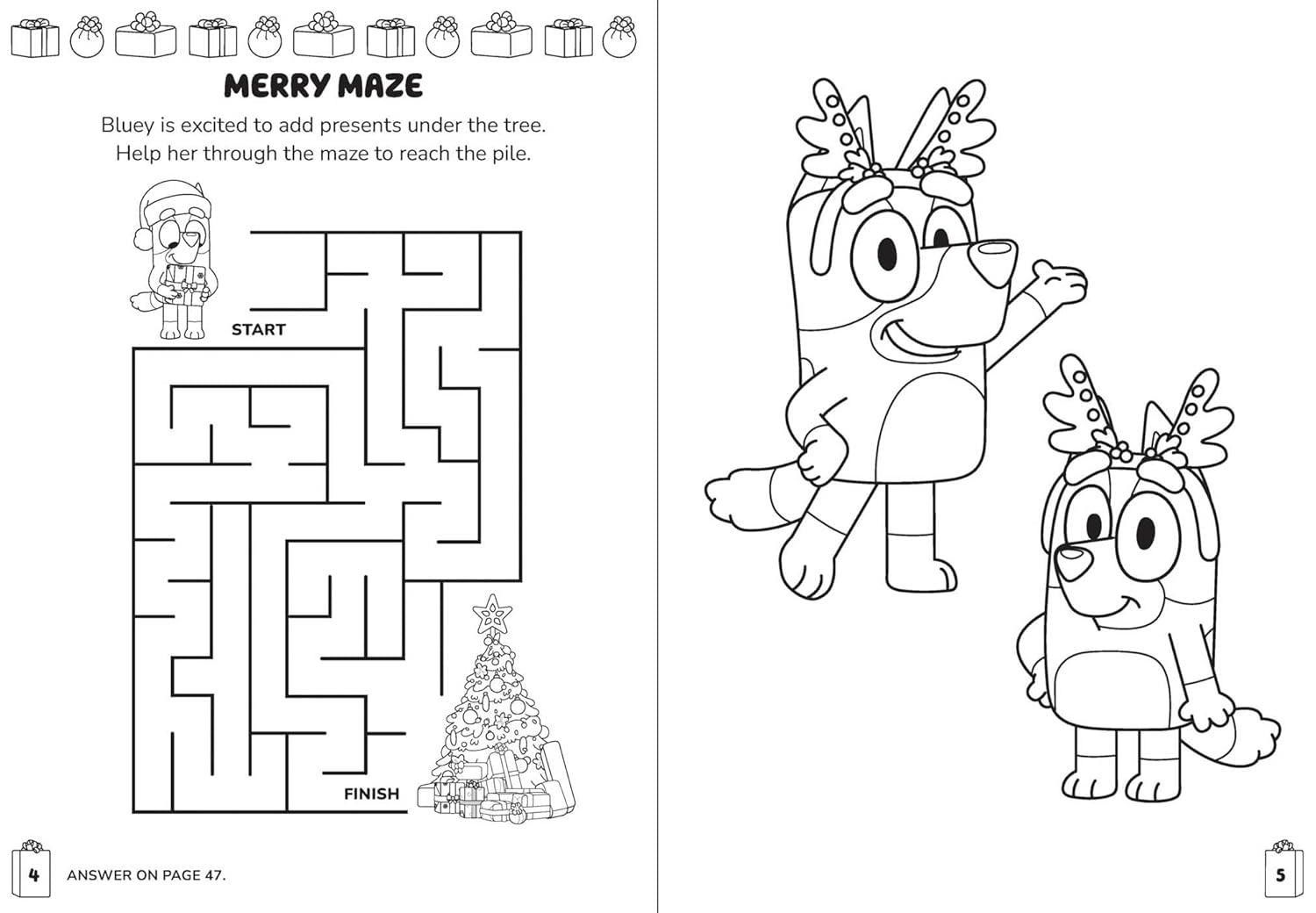imageBluey Colortivity Hooray Christmas Color amp Activity with Twistable Crayons