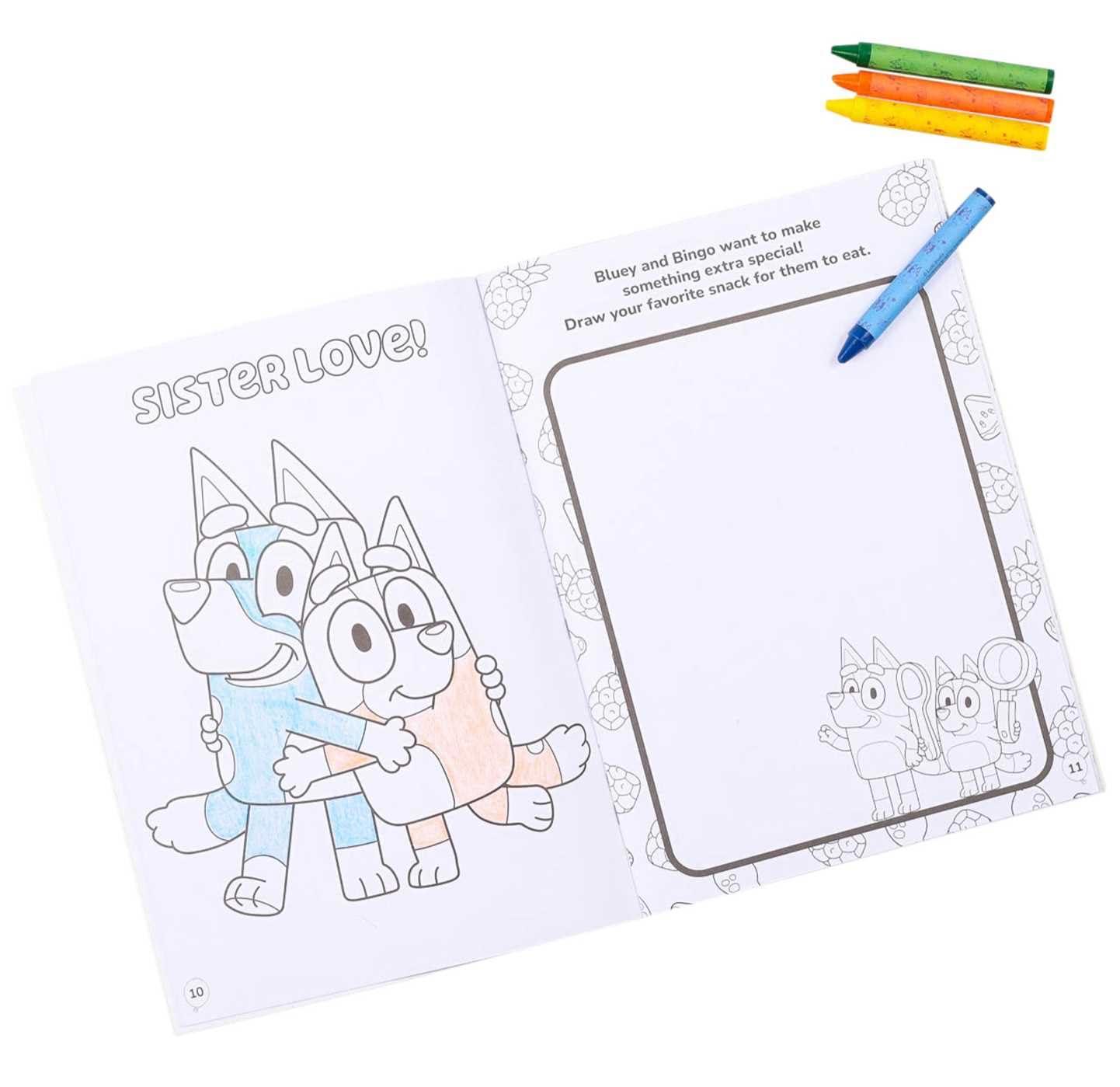 imageBluey Colortivity Playtime with Bluey Color amp Activity with Crayons