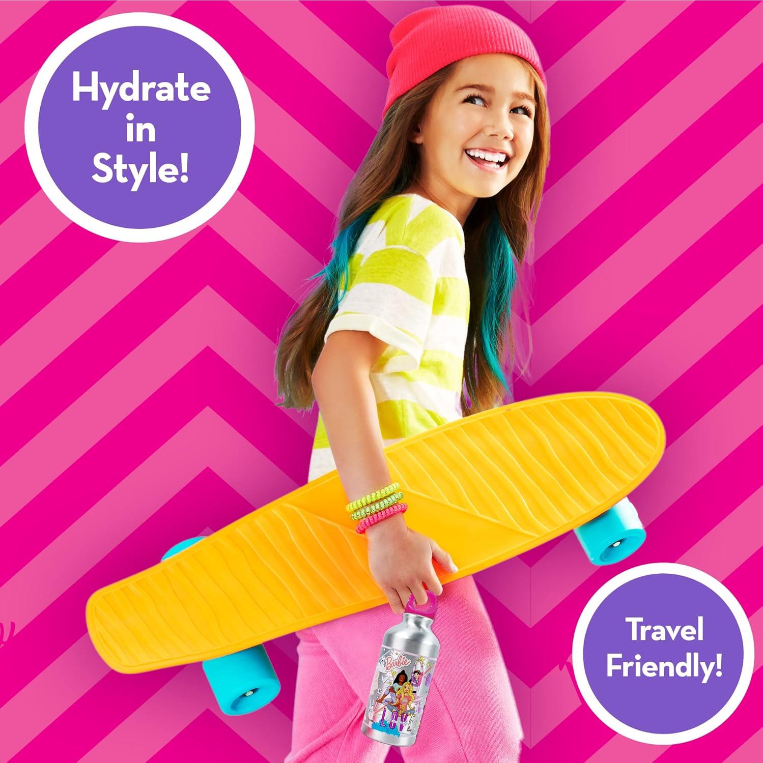 imageBluey Decorate Your Own Water Bottle Repositionable Stickers Great For Bluey Birthday Parties Summer Sports and More Reusable BPAFree Water Bottle for Kids Ages 3 4 5 6Barbie
