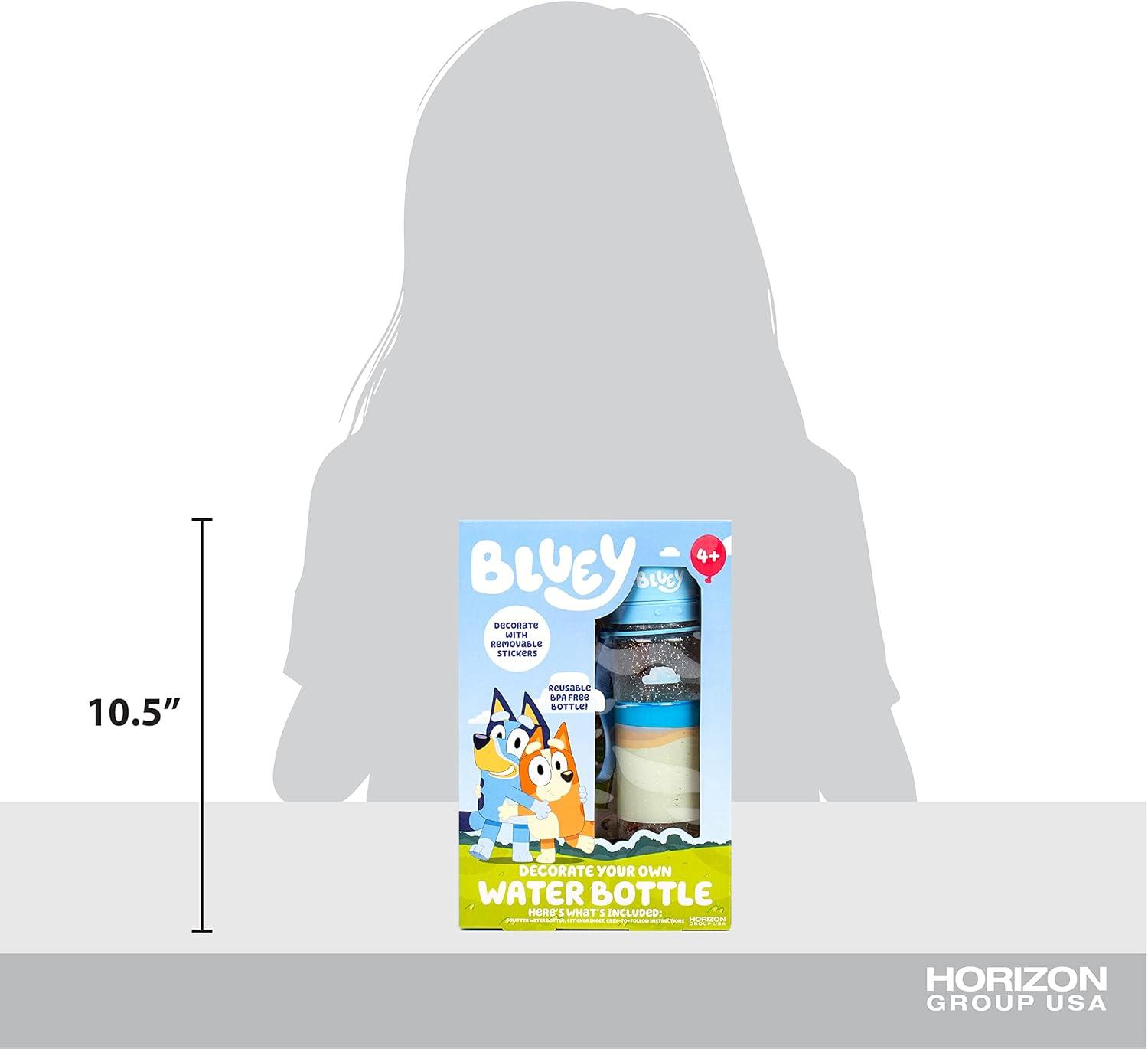 imageBluey Decorate Your Own Water Bottle Repositionable Stickers Great For Bluey Birthday Parties Summer Sports and More Reusable BPAFree Water Bottle for Kids Ages 3 4 5 6Bluey