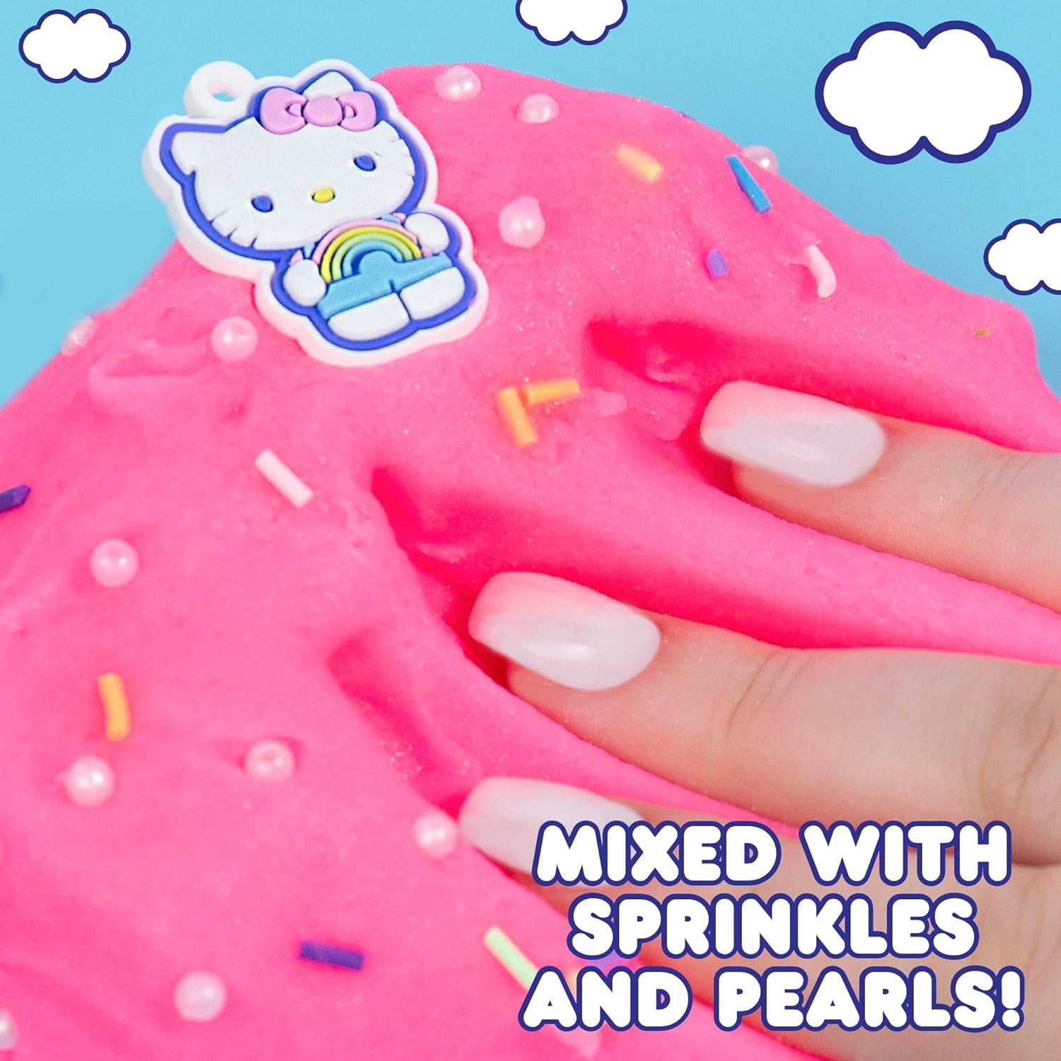 imageBluey SLIMYLGOOP 2 Pack PreMade Slimes Ready to Play Scented Cloud Slimes Includes Rubber Bluey Charm amp Bingo CharmHello Kitty 1 Pack