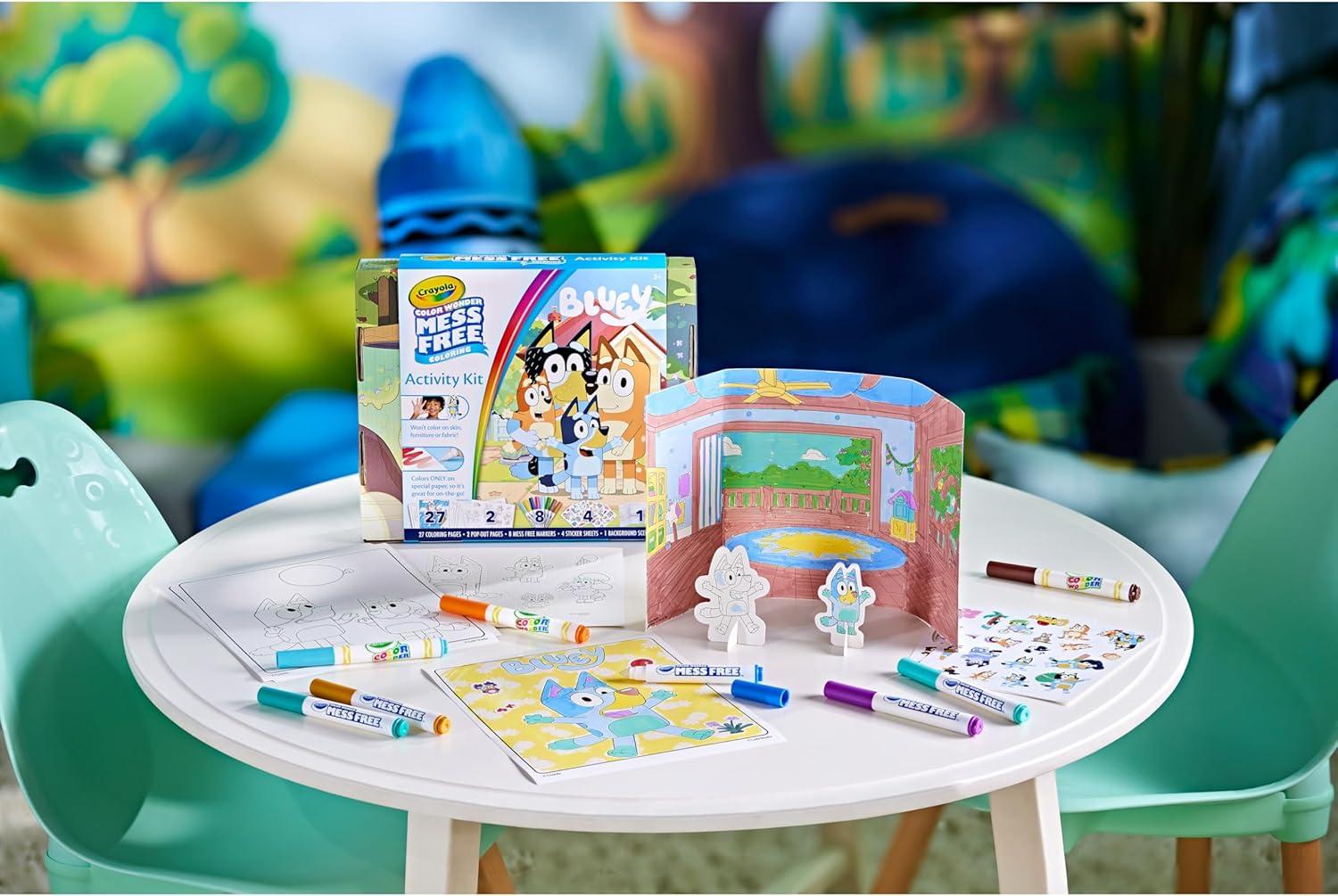 imageCrayola Color Wonder Bluey Activity Kit Mess Free Coloring for Toddlers Gifts for Kids Art Set for Kids Plane Essential Bluey Toys 3Bluey
