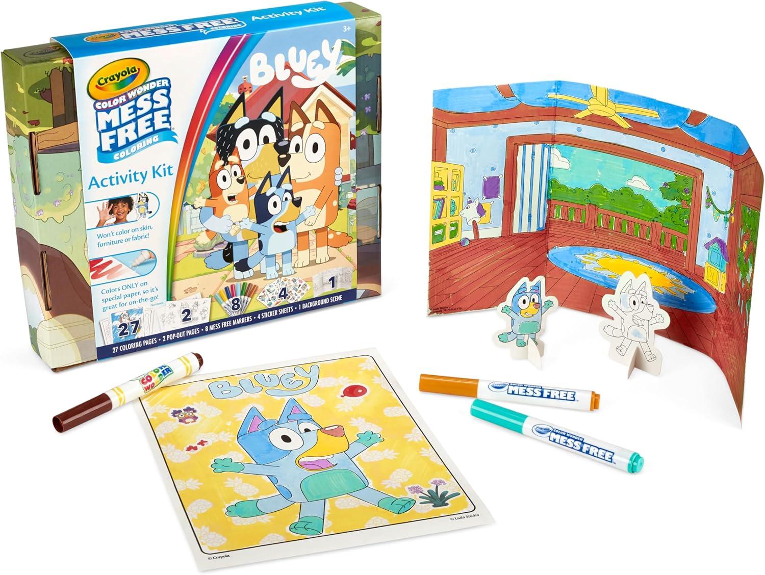 imageCrayola Color Wonder Bluey Activity Kit Mess Free Coloring for Toddlers Gifts for Kids Art Set for Kids Plane Essential Bluey Toys 3Bluey