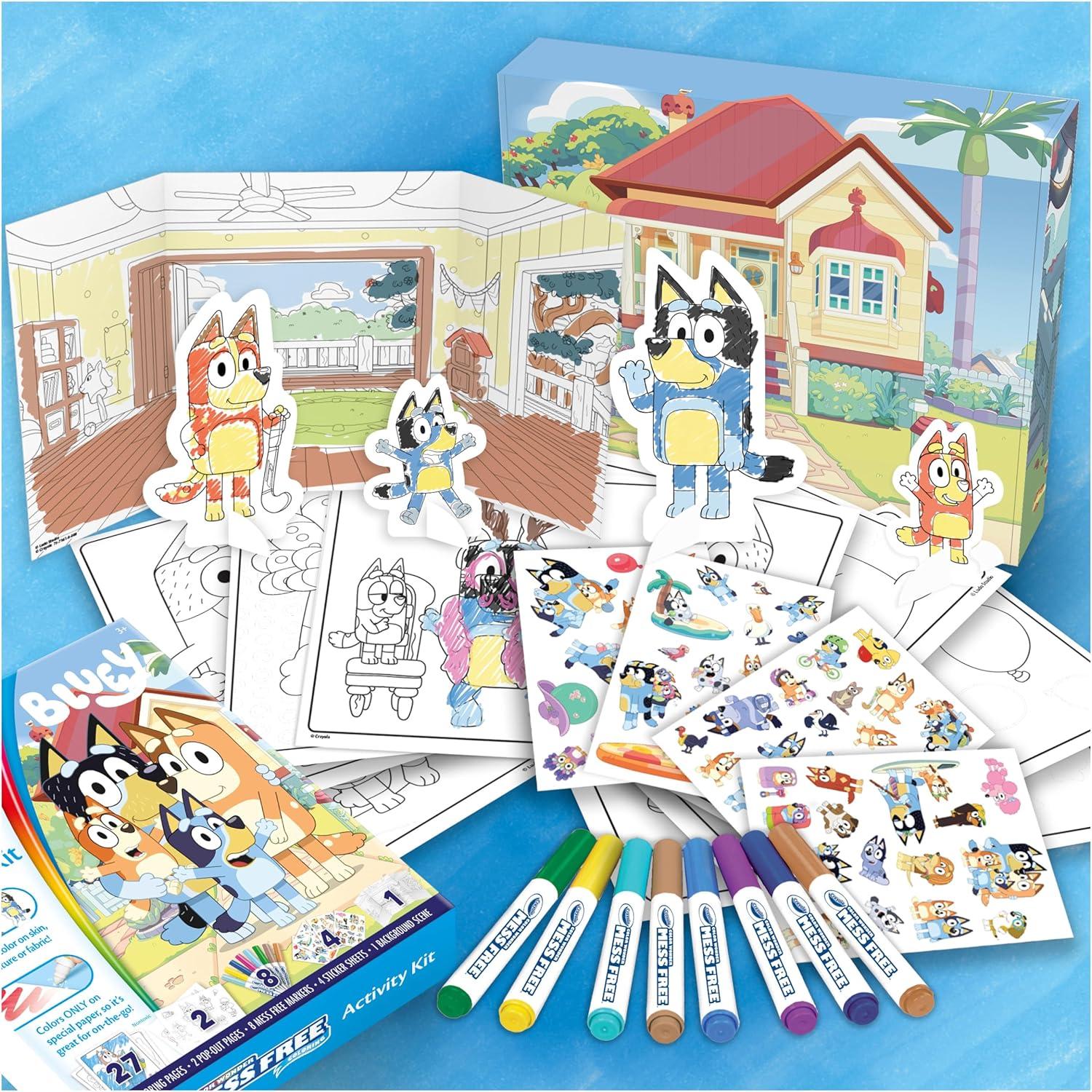 imageCrayola Color Wonder Bluey Activity Kit Mess Free Coloring for Toddlers Gifts for Kids Art Set for Kids Plane Essential Bluey Toys 3Bluey