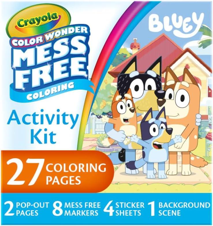 imageCrayola Color Wonder Bluey Activity Kit Mess Free Coloring for Toddlers Gifts for Kids Art Set for Kids Plane Essential Bluey Toys 3Bluey