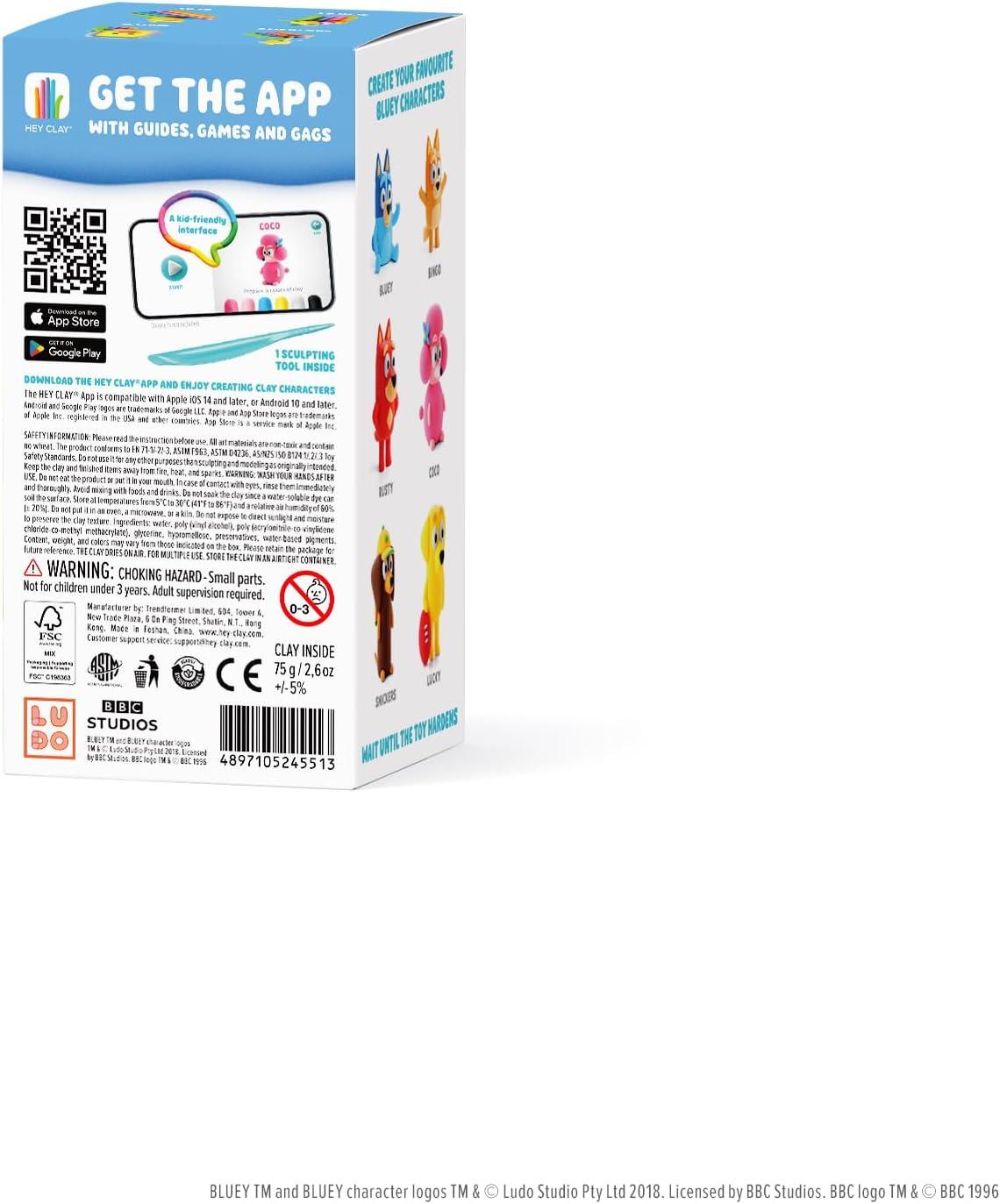 imageHEY CLAY Bluey amp Friends AirDrying Clay for Kids Arts and Crafts Creative Modeling Clay Kit Children Ages 48 RustyCoco
