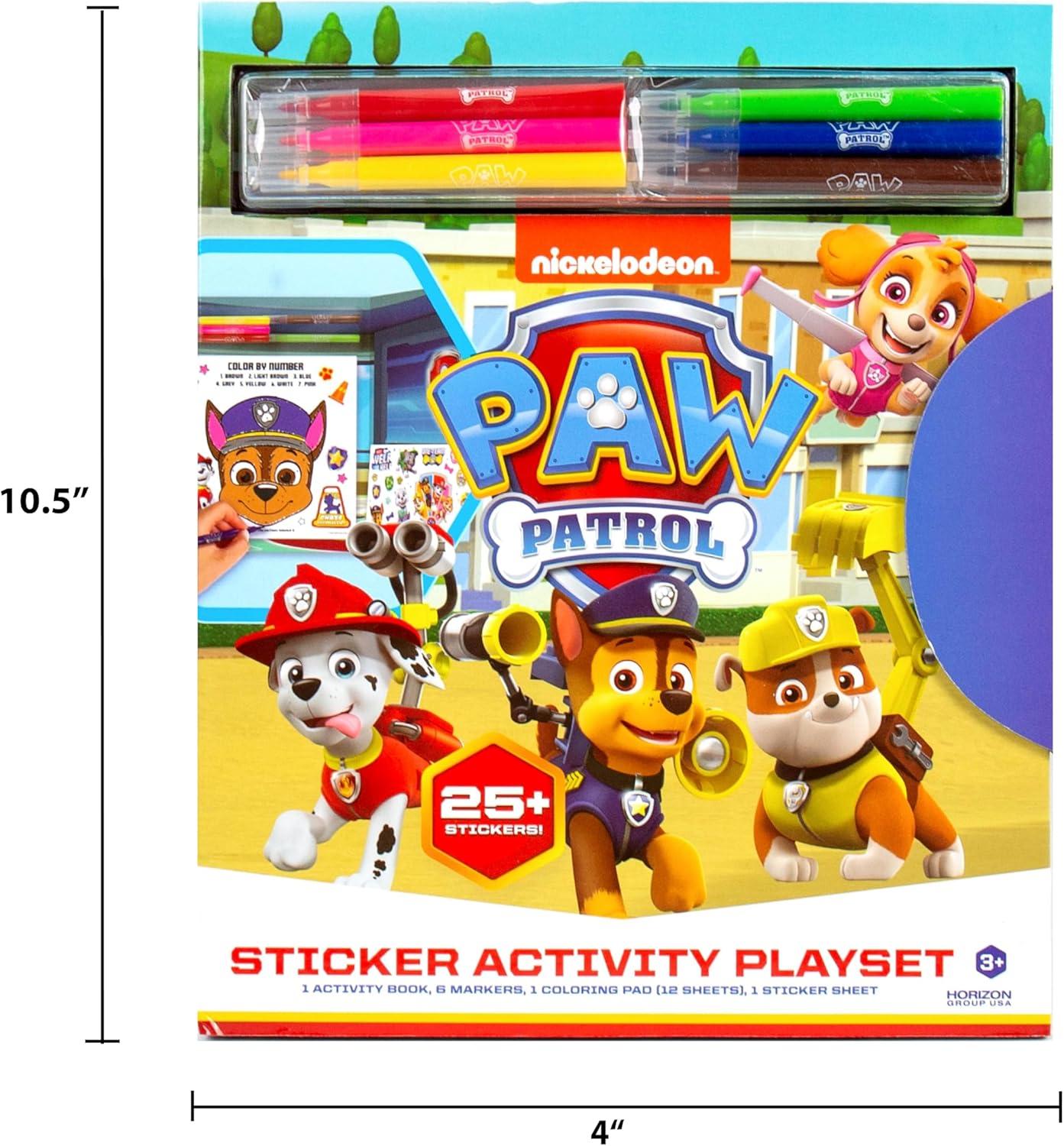 imageHorizon Group USA Activity Book for Kids Coloring and Sticker Games for Children Includes Markers BlueyPaw Patrol Sticker Activity Playset