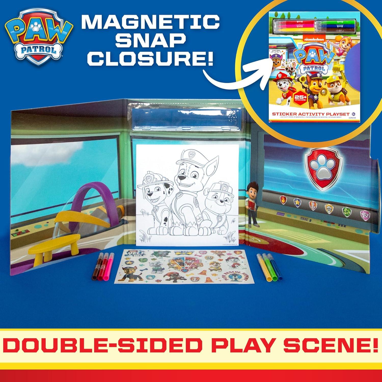 imageHorizon Group USA Activity Book for Kids Coloring and Sticker Games for Children Includes Markers BlueyPaw Patrol Sticker Activity Playset