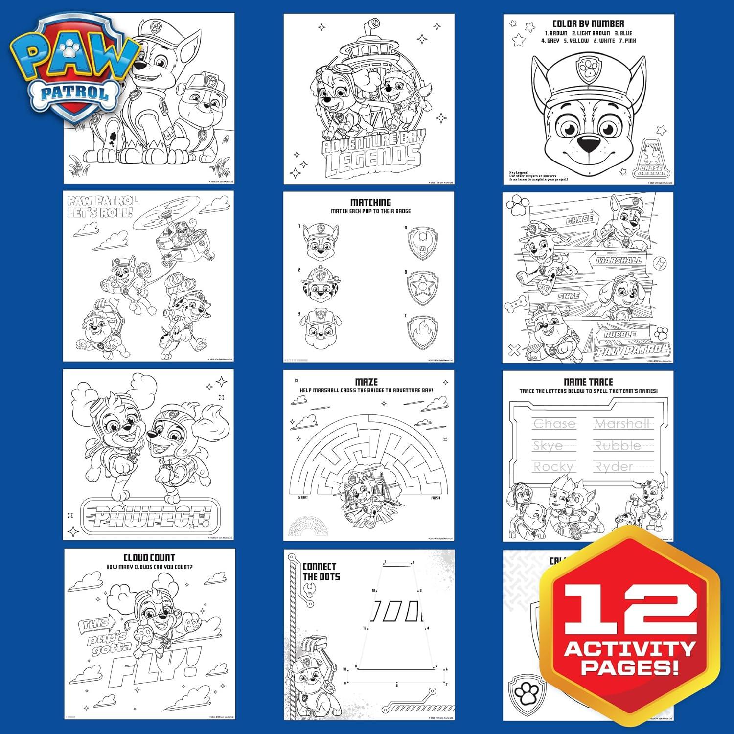imageHorizon Group USA Activity Book for Kids Coloring and Sticker Games for Children Includes Markers BlueyPaw Patrol Sticker Activity Playset