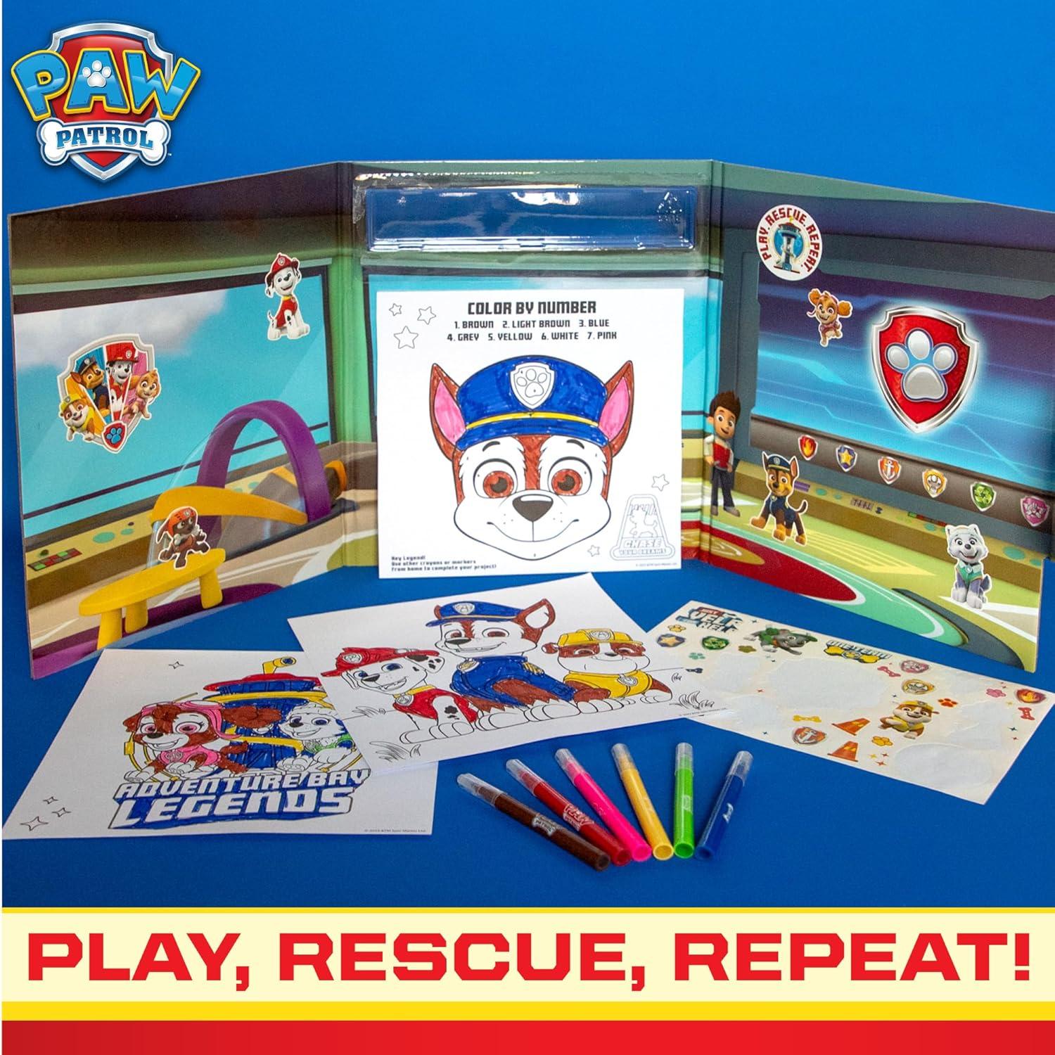 imageHorizon Group USA Activity Book for Kids Coloring and Sticker Games for Children Includes Markers BlueyPaw Patrol Sticker Activity Playset