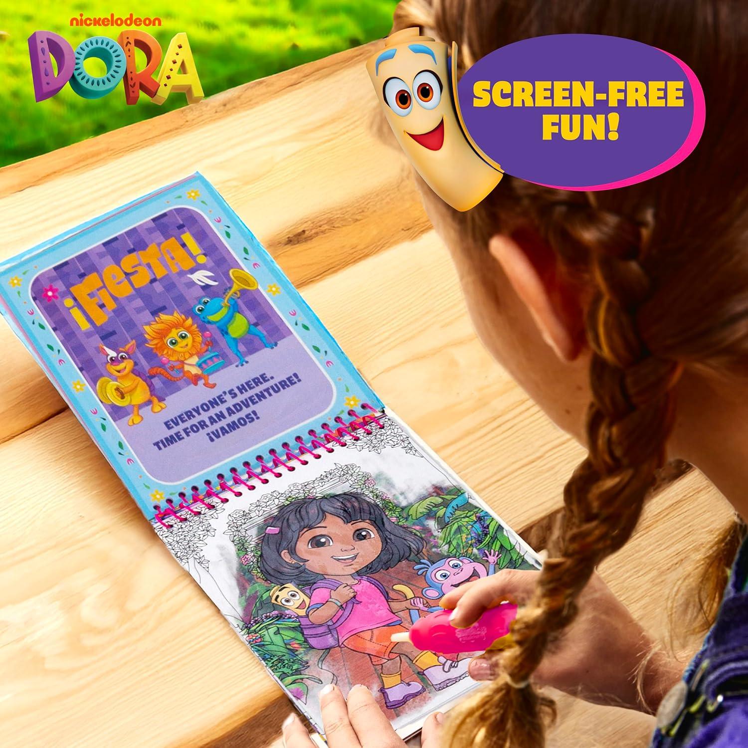 imageHorizon Group USA Bluey Aqua Art Reusable Water Reveal Activity Pages With Water Pen for NoMess Drawing and ColoringDora Aqua Art