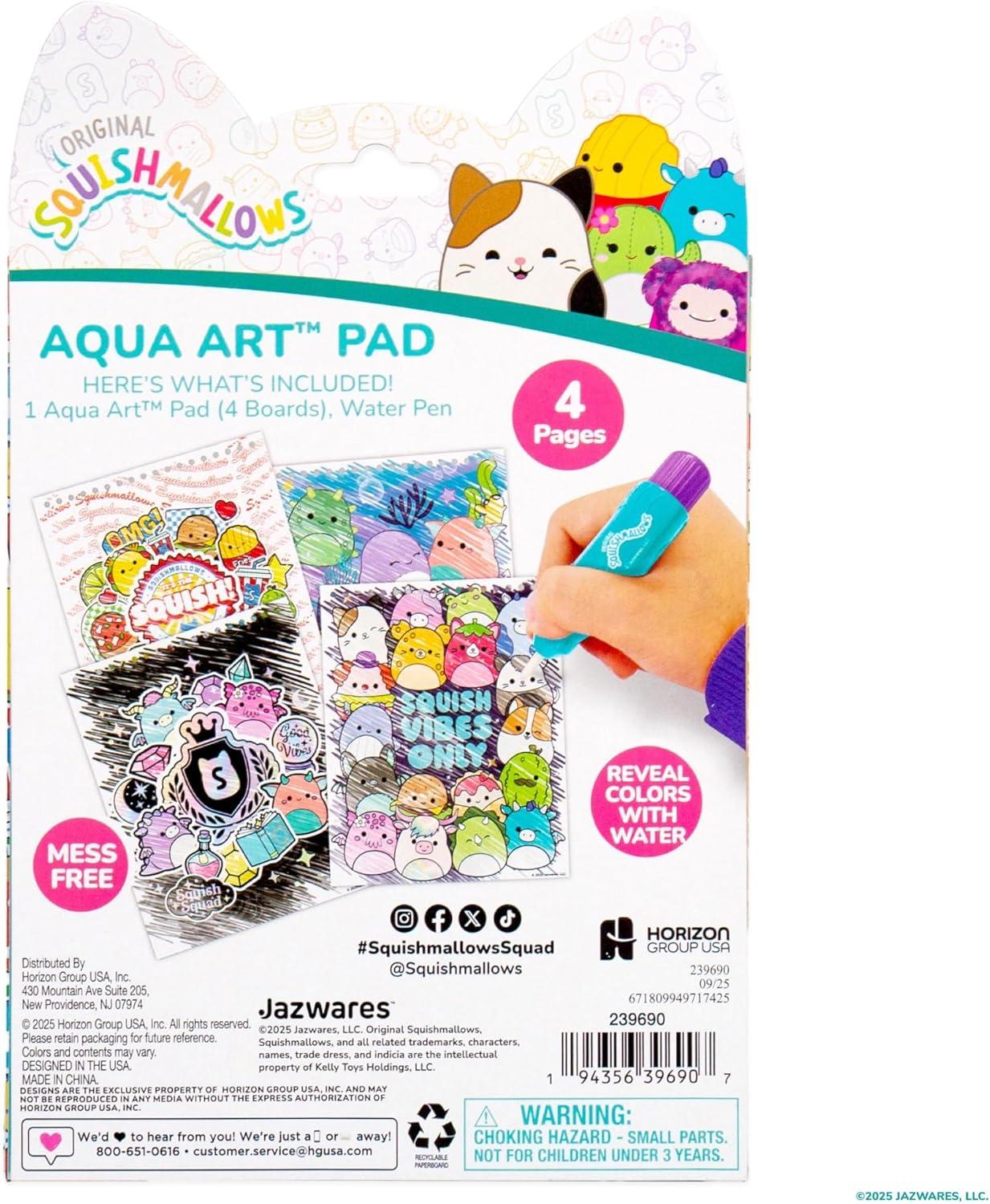 imageHorizon Group USA Bluey Aqua Art Reusable Water Reveal Activity Pages With Water Pen for NoMess Drawing and ColoringSquishmallows