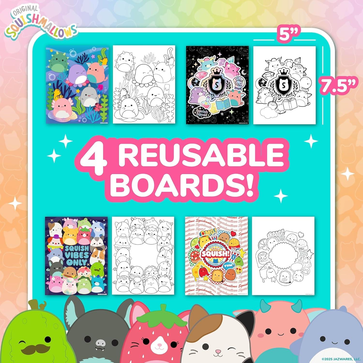 imageHorizon Group USA Bluey Aqua Art Reusable Water Reveal Activity Pages With Water Pen for NoMess Drawing and ColoringSquishmallows