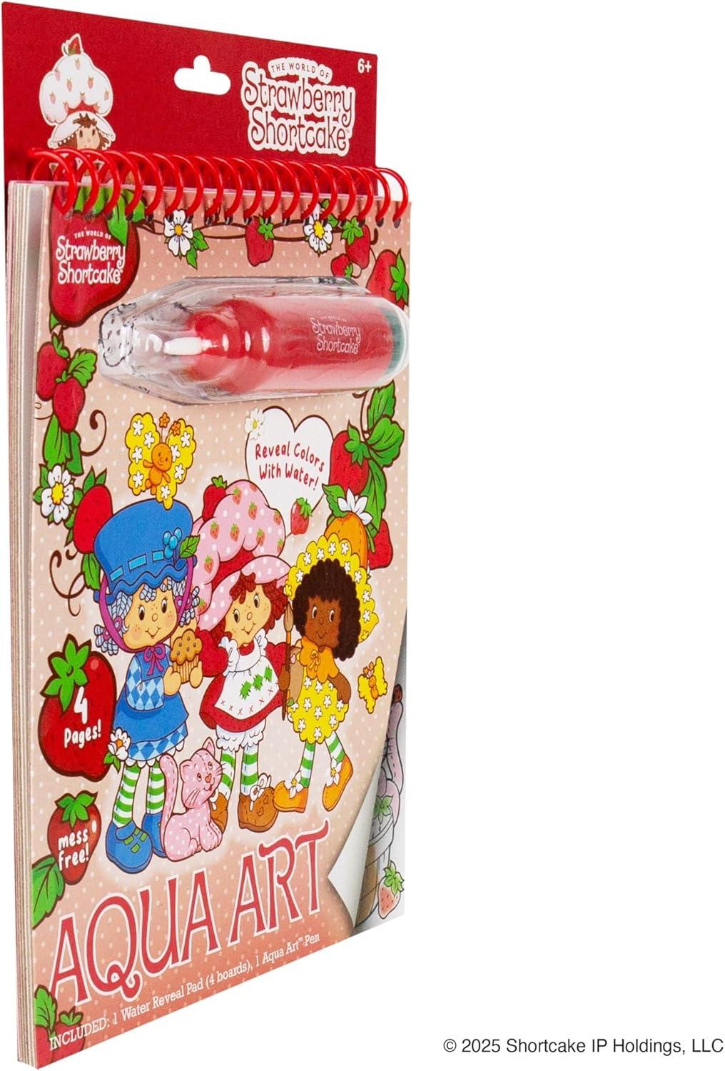 imageHorizon Group USA Bluey Aqua Art Reusable Water Reveal Activity Pages With Water Pen for NoMess Drawing and ColoringStrawberry Shortcake