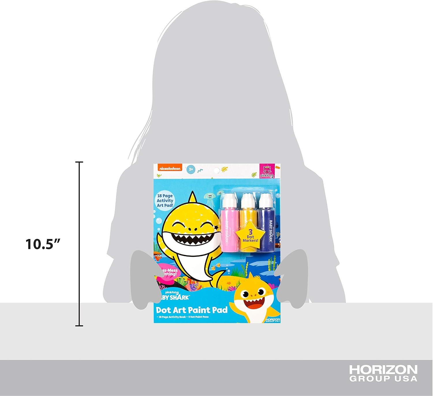 imageHorizon Group USA Bluey Dot Art Pad amp Markers SpiralBound Activity Painting Pad TravelFriendly Dabbers Birthday Party Great MessFree Toddler Toys for Kids Ages 3 4 5 6Baby Shark