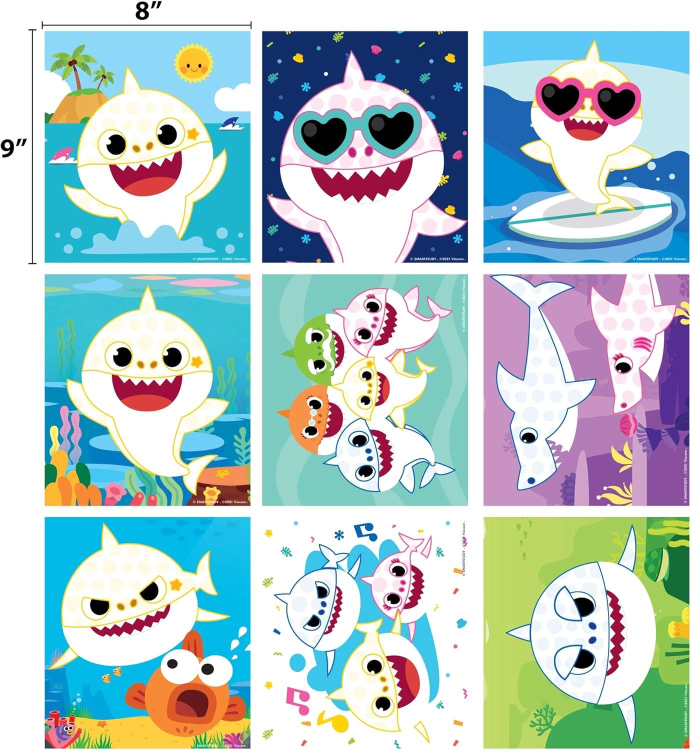 imageHorizon Group USA Bluey Dot Art Pad amp Markers SpiralBound Activity Painting Pad TravelFriendly Dabbers Birthday Party Great MessFree Toddler Toys for Kids Ages 3 4 5 6Baby Shark