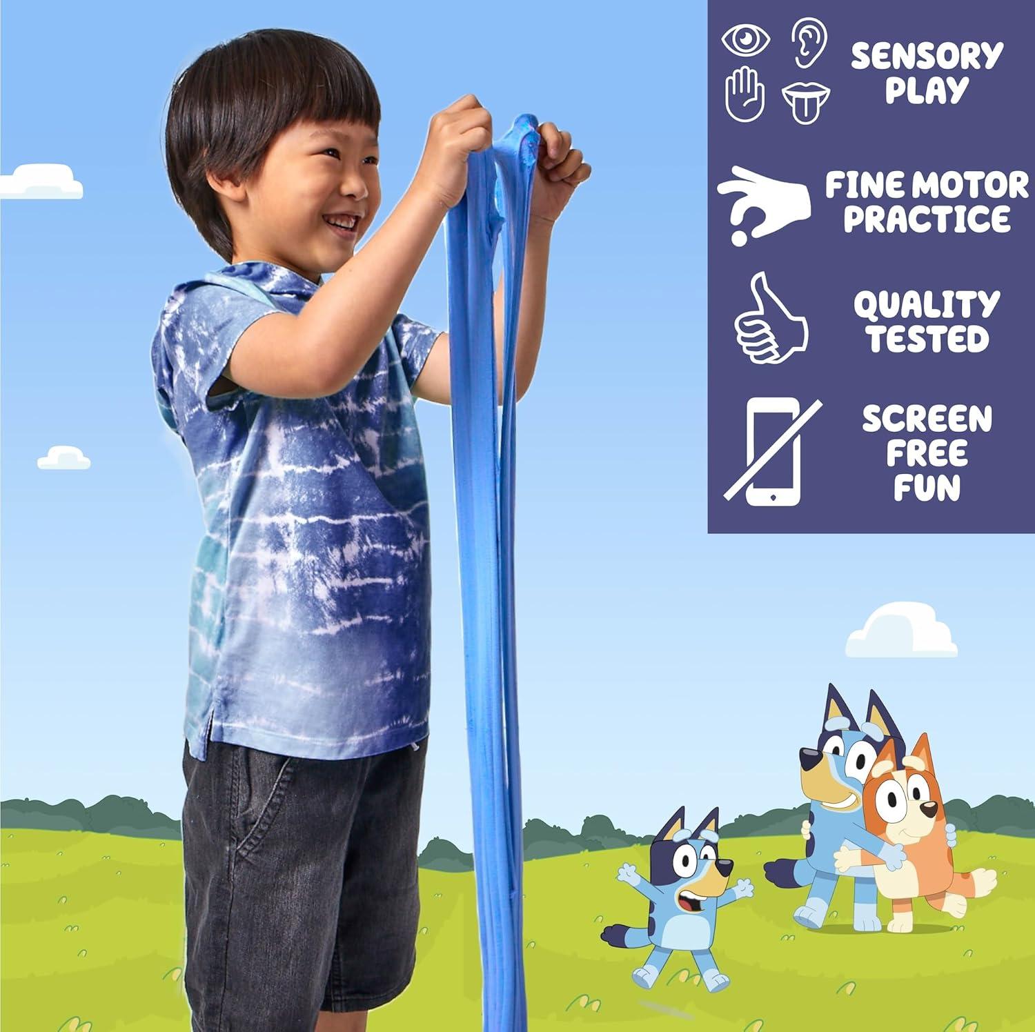 imageHorizon Group USA Bluey SLIMYGLOOP Slimy Sand Mold amp Play Creations 8Piece Playset 3 Scented Colors Sensory Activity for Kids Ages 3 4 5 6 7 8 Multi MediumParty 6 Pack
