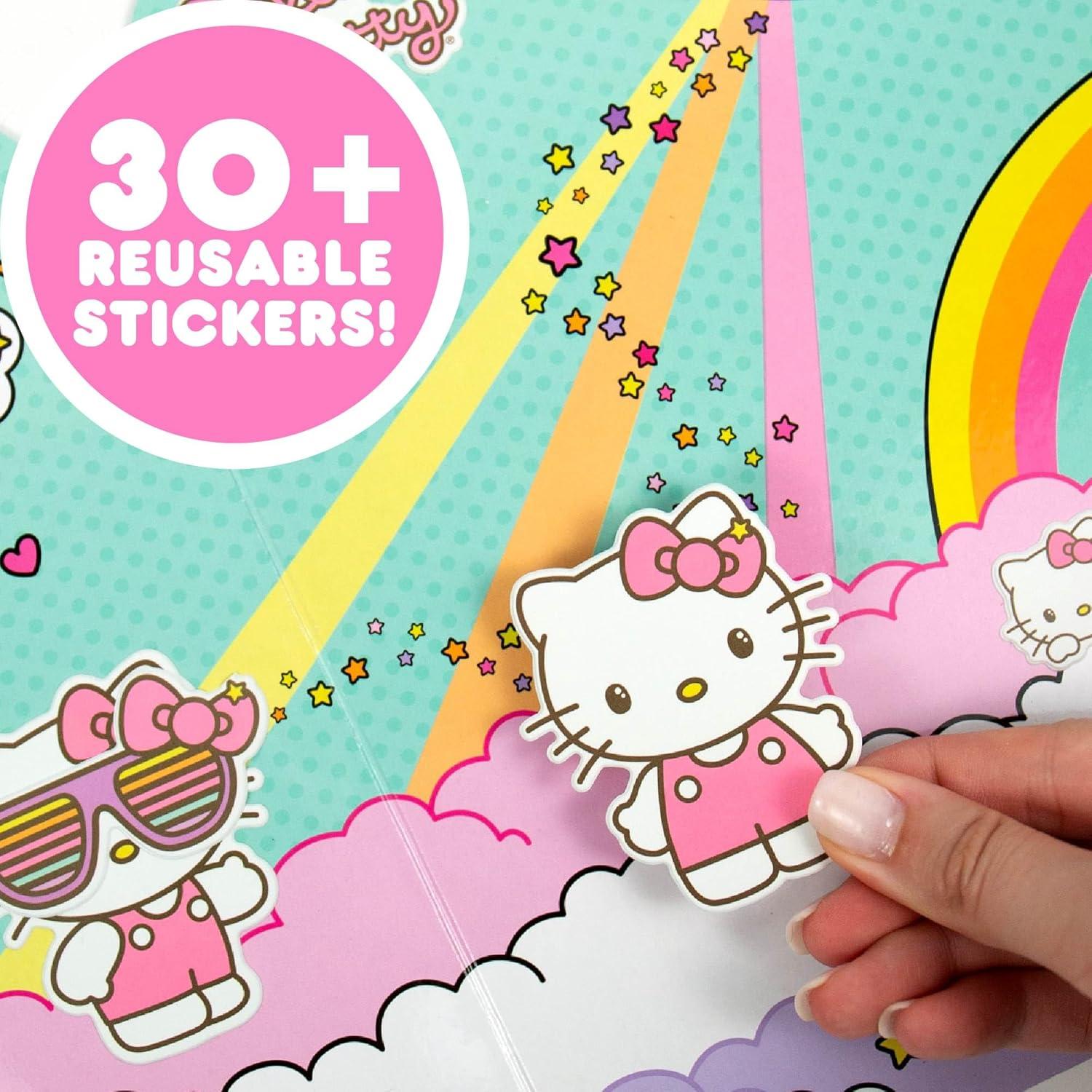 imageHorizon Group USA Bluey Sticker Playset 2 Sticker Play Scenes 35 Reusable Puffy Bluey Repositionable Stickers for Kids Perfect for Travel ScreenFree FunHello Kitty